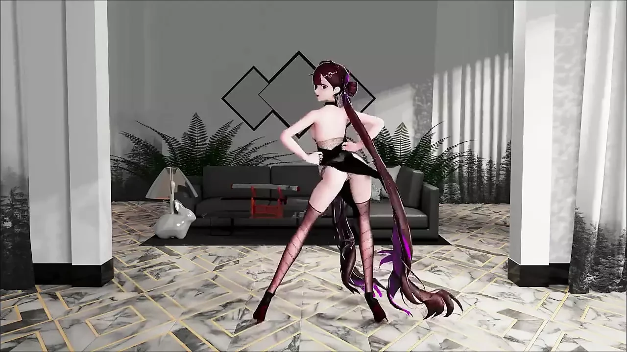 Li Sushang Honkai Удар, хентай MMD, 3D танец бас-рыцарь - user2756983 - фиолетовый фитиль, цвет, правка Smixix