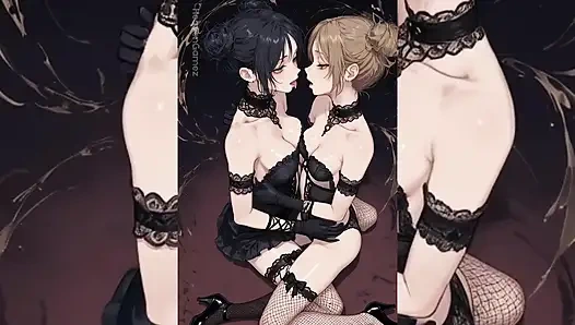 AI Lesbo Sluts Gone Wild:Part 3 Lesbian Party– Slutty Lesbian groups, Armpit Licking, leatherette BDSM & Ahegao Orgasms