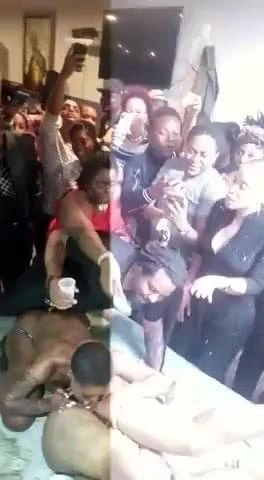 Two Thick Black Strippers Performing At A Party
