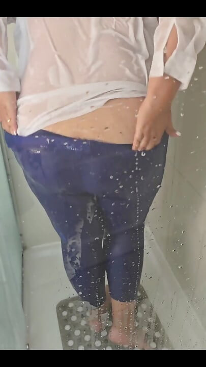 Bijela satenska bluza za tuširanje