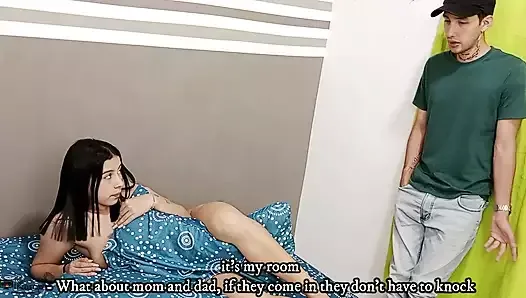 My big ass nympho stepsister made me cum in her mouth - Porn in Spanish