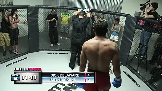 Sexy bitch and muscular dude are having a great time in the ring