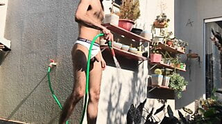 NAUGHTY GARDENER TAKING CARE OF PLANTS