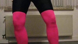 Strumpfhose en rose néon