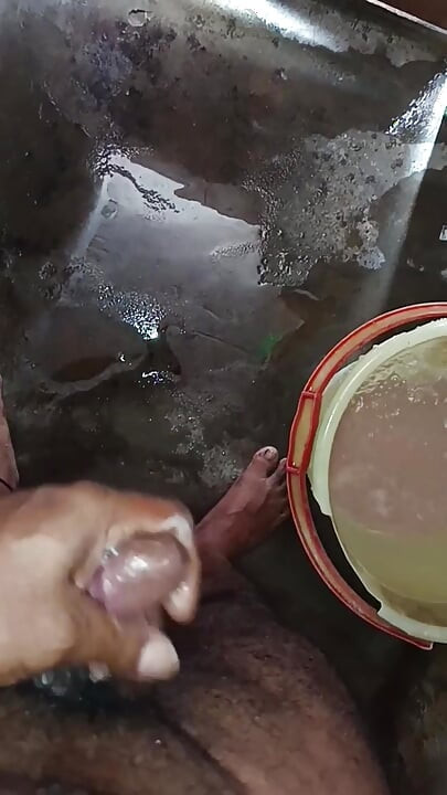 Bath room enjoying  blow job