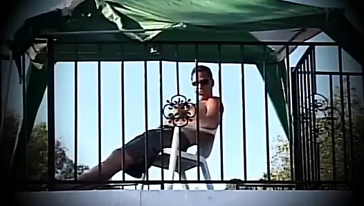 Girl with Hairy Pussy Fucked by Three Big Cocks in the Pool