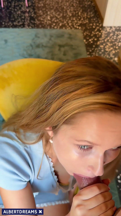 College girl recive cum in mouth and drink all | Clip 1