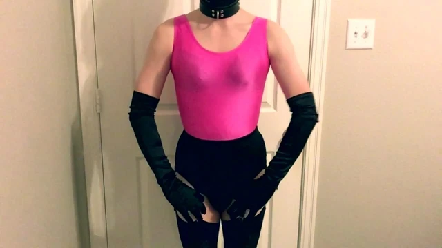 Leotard Sissy Shiny Striptease