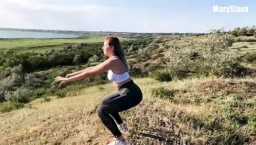 Fit girl fucking in public outdoors