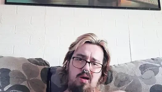 Sniffing my pits and tasting my feet while stroking my hairy dick