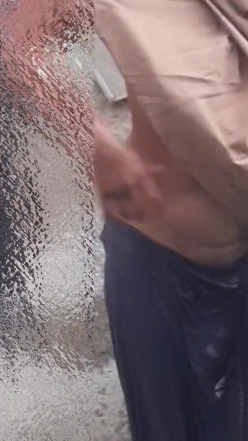 Married stepsister was opening blouse at brother's house Brother pressed big breasts to take bath Sister went to open bathroom | Clip 1