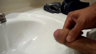 Cumshot in sink