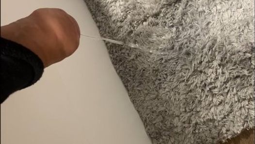 XXL Cock piss in furniture store on the floor