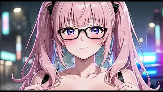 Two Anime Girls Working at Office, Ai Animation