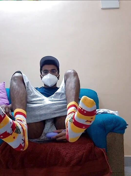 Desi handsome indian webcam anal toy fucks the piss out of him uncontrollably pissing in underwear and cumshot bottomless naked
