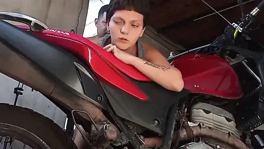 I Put the to Suck in the Garage While My Wife Is Watching TV with Her Wife