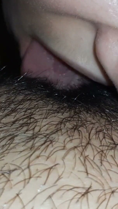 I press her head closer to my hairy pussy with my hand so I can cum harder | Clip 2