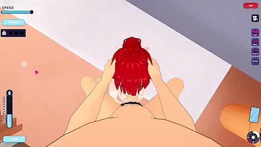 Si cewek hot rambut merah dientot habis-habisan sampai matanya mengan