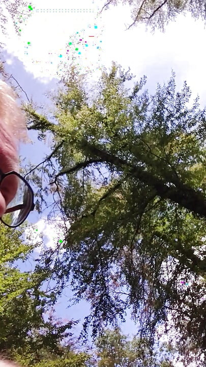 walking naked in the forest