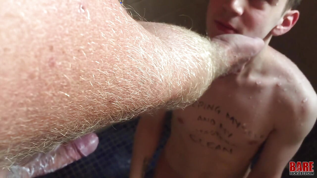 Cock Sucking Slave Boy Gets Creamed