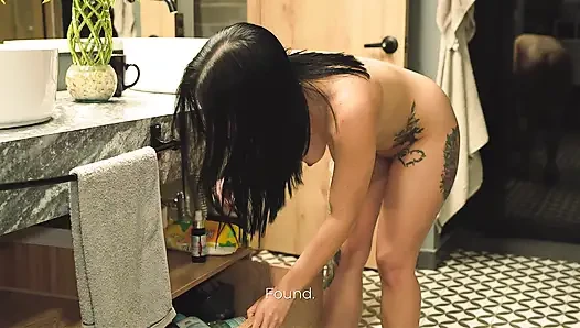 My friend's wife flirts with me and I end up secretly fuck her in the bathroom - Danner Mendez & Katty Blake