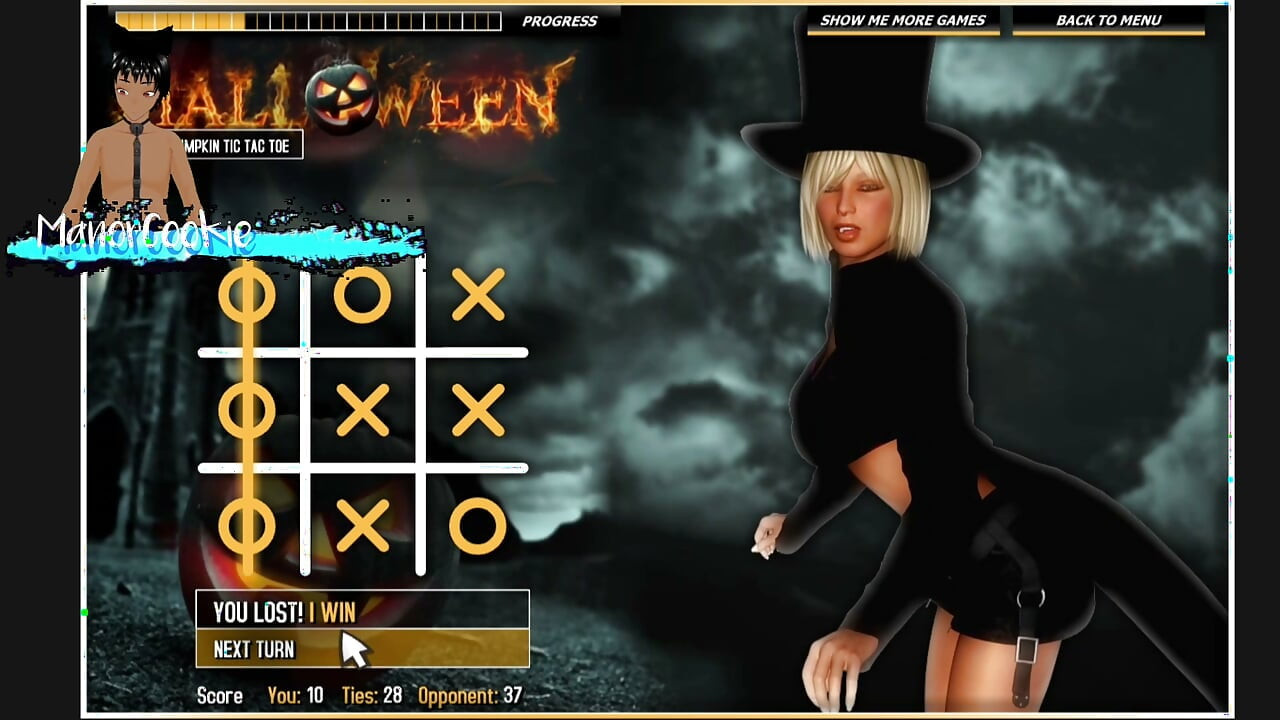Halloween Hot Pumpkin Tic Tac Toe - This game is the worst.