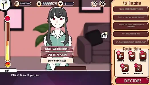 Azgın işe alım seks oyunu [bölüm 02] çıplak mod [18+] çıplak oyun / seks oyunu