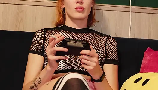 Интенсивный оргазм и жесткий трах во время игры в Palworld