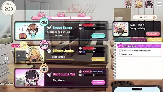 4 V-Lover Yui Rubs It In. Our MC walks in and sees Yui masturbating!