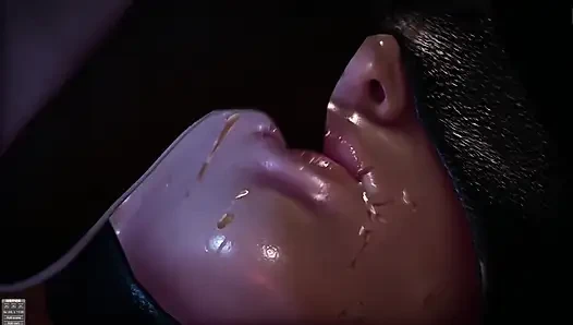 B016-sklavin wird von einem dildo von vorne nach hinten gefickt