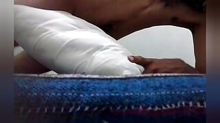 New style Pillow fucking porn horny video by horny boy