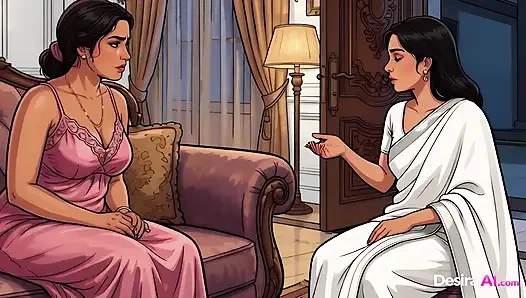 Jaya Melts in His Arms, Taking Him Deep in Every Slow Thrust - AI Generated