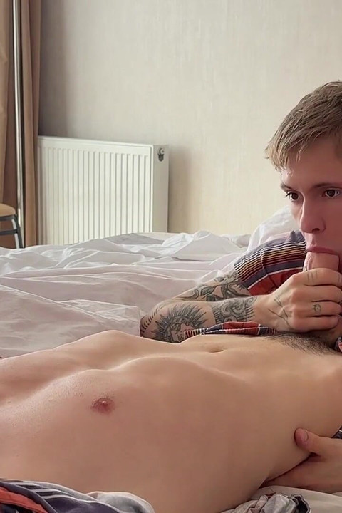 Two Hung Twinks Facefuck a Cute Smooth Twink Then Spitroast His Tight Ass