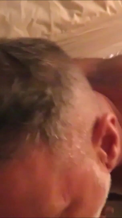 Thrilling moment from "Crotchonfire gags a silver daddy stud on the ginger root"