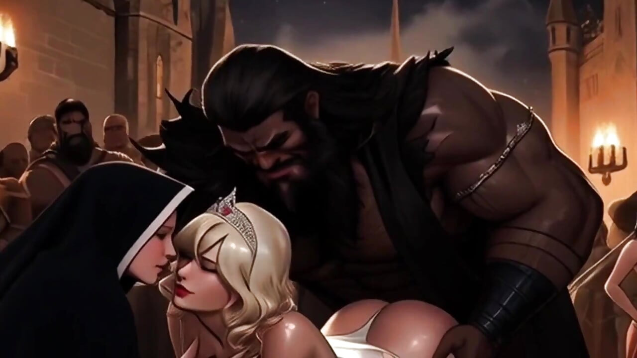 Big Black Warriors Ravage European Medieval Maidens!