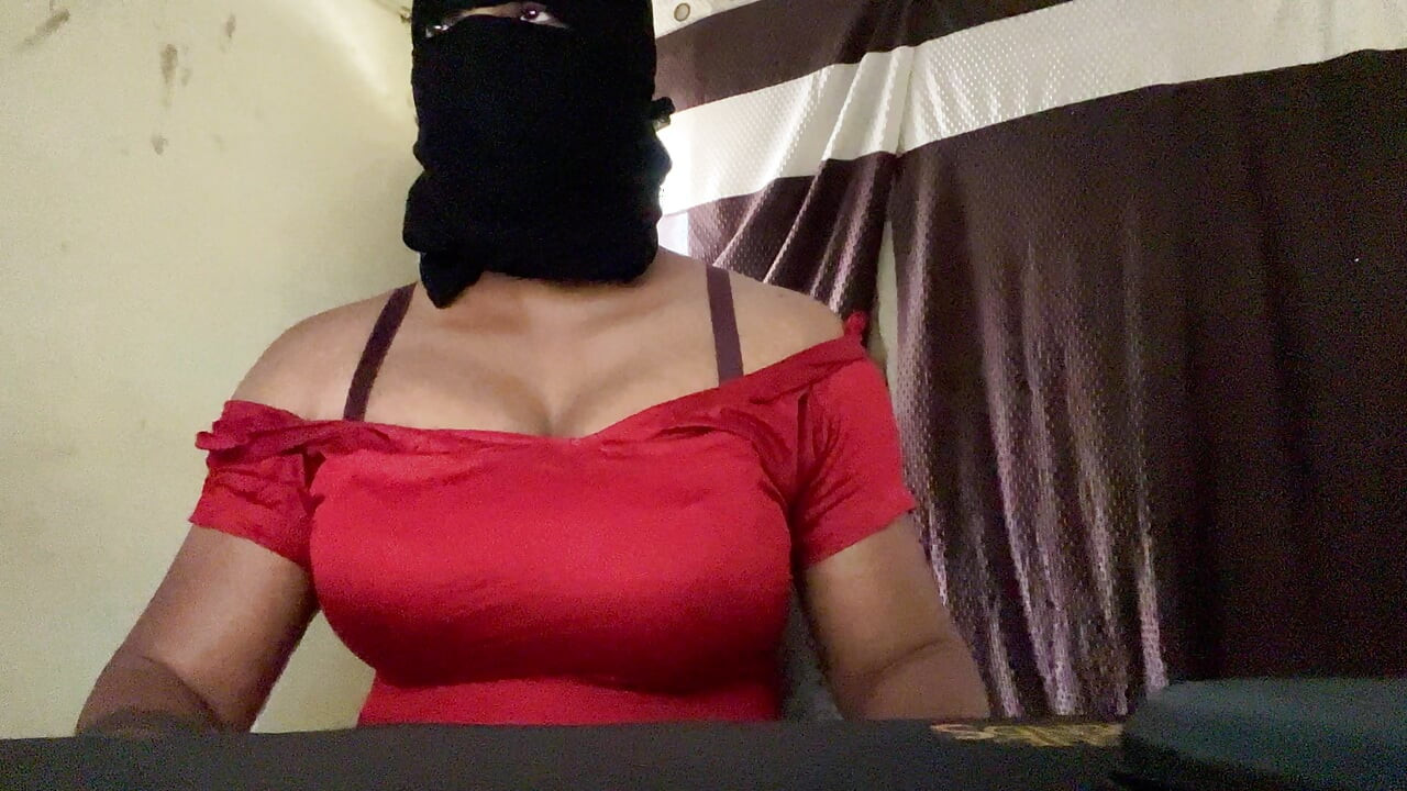 big boobs crossdresser teasing in red suit salwar