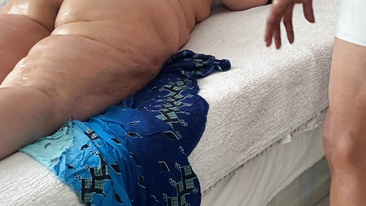Hot Oil Milf Rub down Interracial Bareback sex