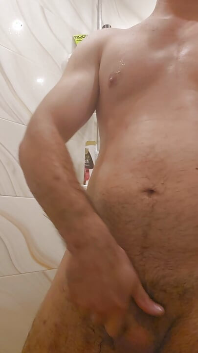 Jerking off with cumshot