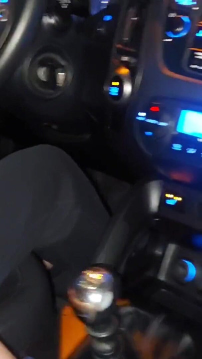 Mature stepmom teases her stepson in the car, in public, with her sexy legs in stockings | Clip 3