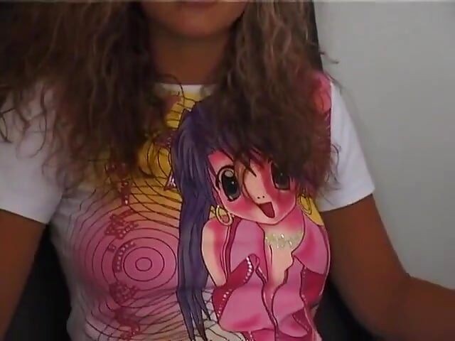 Gorgeous curly haired babe masturbating in solo video