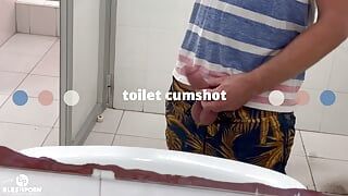 Tim Blesh schnelles abspritzen in einer toilette