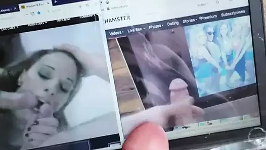 HUGE cum Jerking to blow bang and strokingaddict