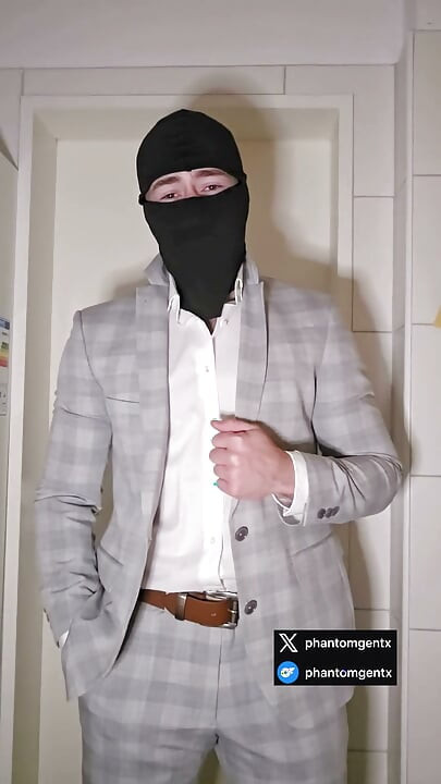 After Work In A Suit – Masked German Daddy Strips Down And Jerks Off With Dirty Talk