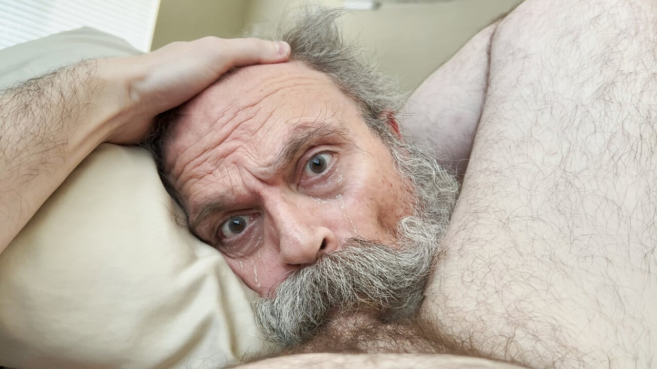 Old Bearded Cocksucker Takes Huge Load Straight Down His Gullet