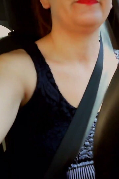 Italian Stepmother Masturbates in the Car While Taking Her Stepson to College