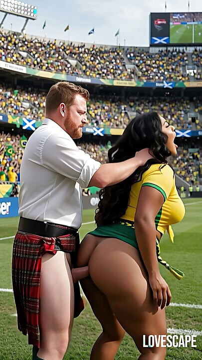 Brazilian Babe Bred By Kilt Wearing Scotsman (AI)