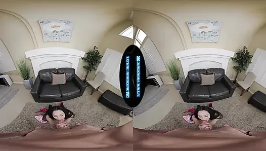Ölümcül sert sanal gerçeklik - evli kadın seni porno izlerken yakalıyor, böyle sikilmeyi talep ediyor