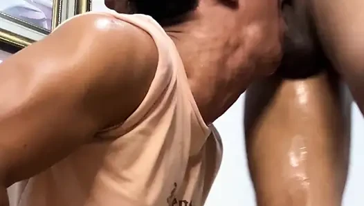 Deep throat until the end