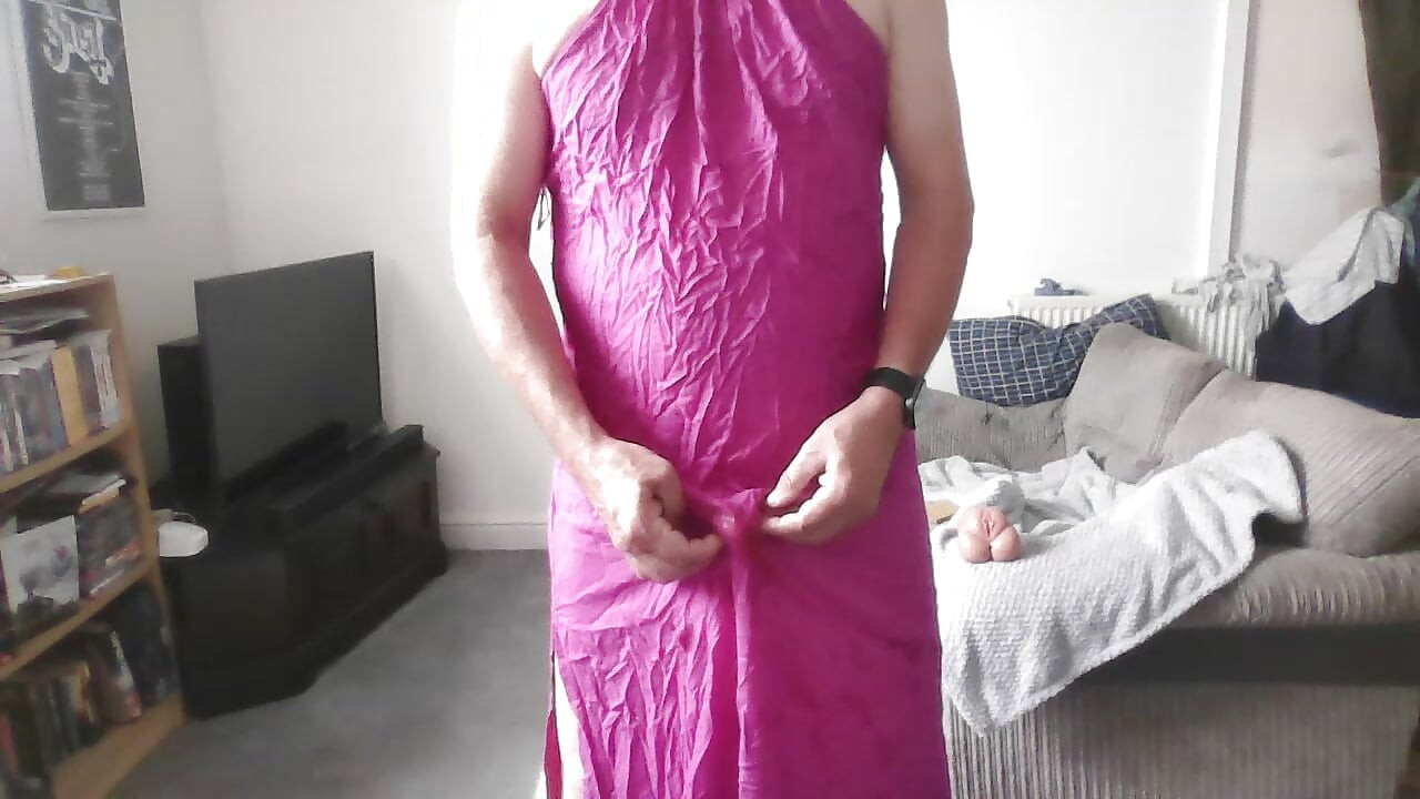 pissing in the pink dress