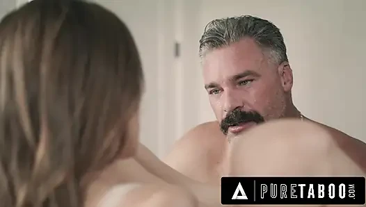 PURE TABOO Pervert Rose Carter Sneaks In & Replaces Her Stepdad's Masturbator While He's Blindfolded